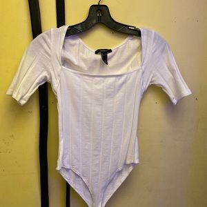 White Stripped Bodysuit